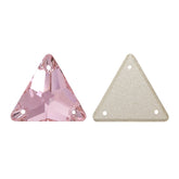 Light Rose Triangle Shape High Quality Glass Sew-on Rhinestones WholesaleRhinestone